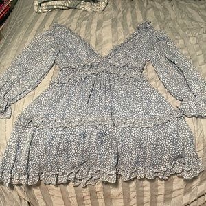 Lightly-used blue backless summer dress.